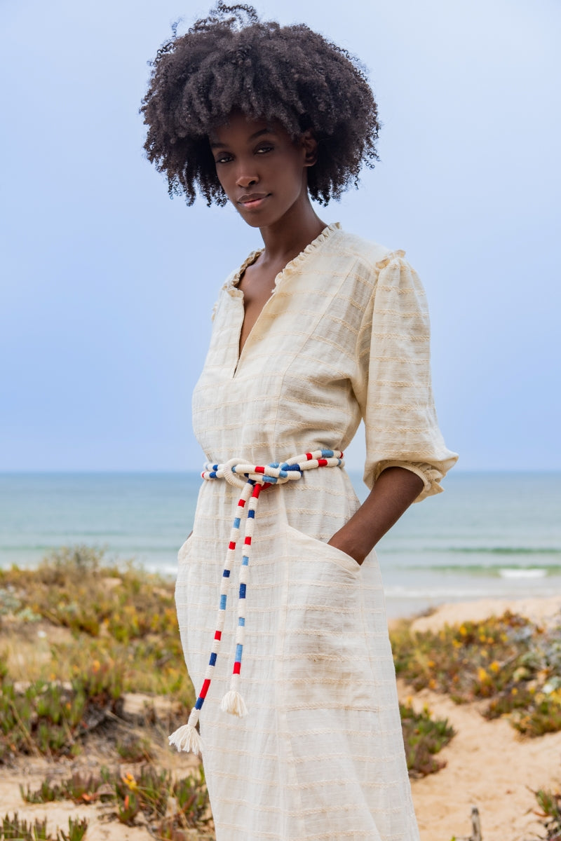 Izamal: Flowy Boho Chic Maxi Dress with Pockets and Lining