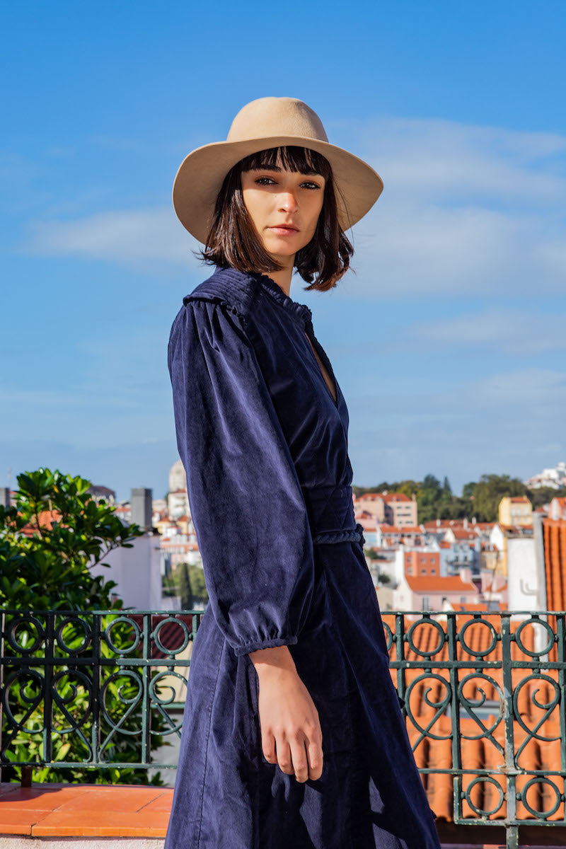 Bohemian navy shop dress